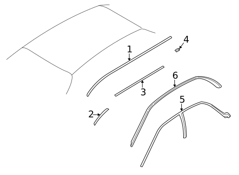 Exterior Trim - Roof for 2004 Subaru Impreza #0