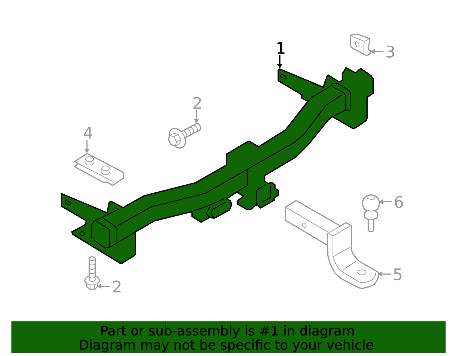 JL1Z-17D826-A - Trailer Hitch 2018-2024 Ford | Ford Parts Direct
