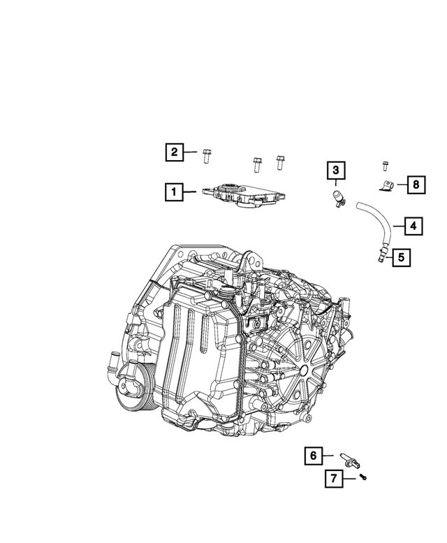 68374487AA - F21-250; 6 Speed; Automatic Transaxle: Transmission Breather for Mopar Image image