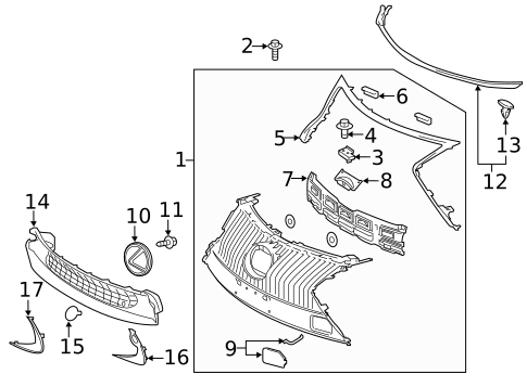 Grille & Components for 2017 Lexus RC200t #0