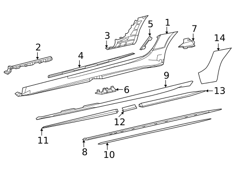 Exterior Trim - Pillars for 2019 Mercedes-Benz AMG GT S #0