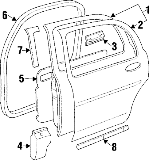 Door & Components for 1996 INFINITI I30 #0