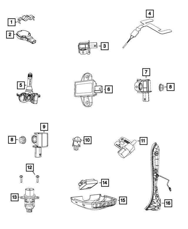 68245081AB - Electrical: Acceleration Sensor for Mopar Image