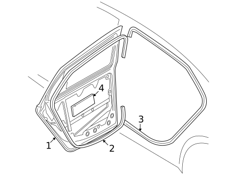 Door & Components for 2004 Volkswagen Phaeton #1