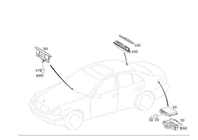 2105450040 - Electrical System: Receptacle Housing for Mercedes-Benz Image image
