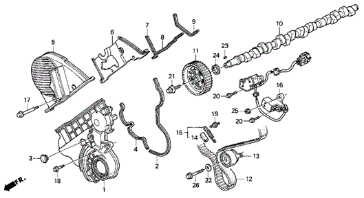Camshaft - Timing Belt for 1994 Acura Vigor #0