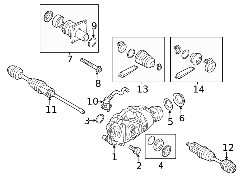 Front Axle & Carrier for 2008 BMW 535xi #0