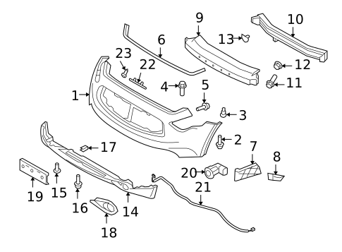 Bumper & Components - Front for 2013 INFINITI FX37 #0