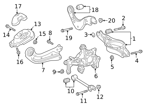 Rear Suspension for 2020 Toyota Avalon #1