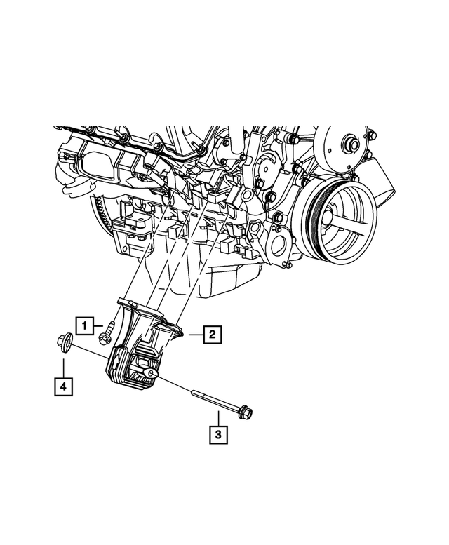 55398588AB - 3.7L Gas; Engine: Engine Mount Insulator, Right Side for Mopar Image image