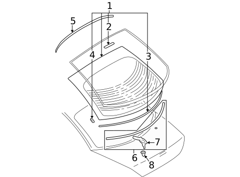 Glass - Windshield for 2003 Chrysler Sebring #3