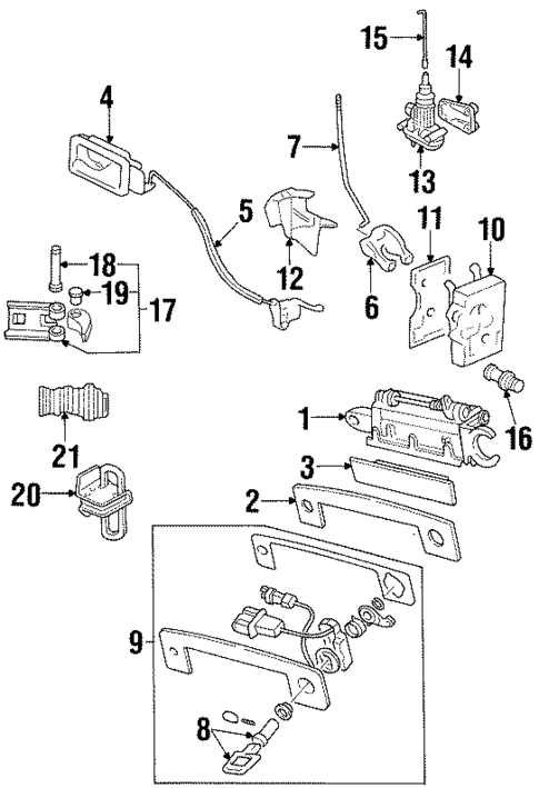 Lock & Hardware for 1994 Audi V8 Quattro #0