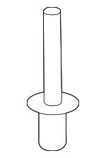 TK4950355 - Body: Center Bracket Rivet for Mazda: CX-9 Image