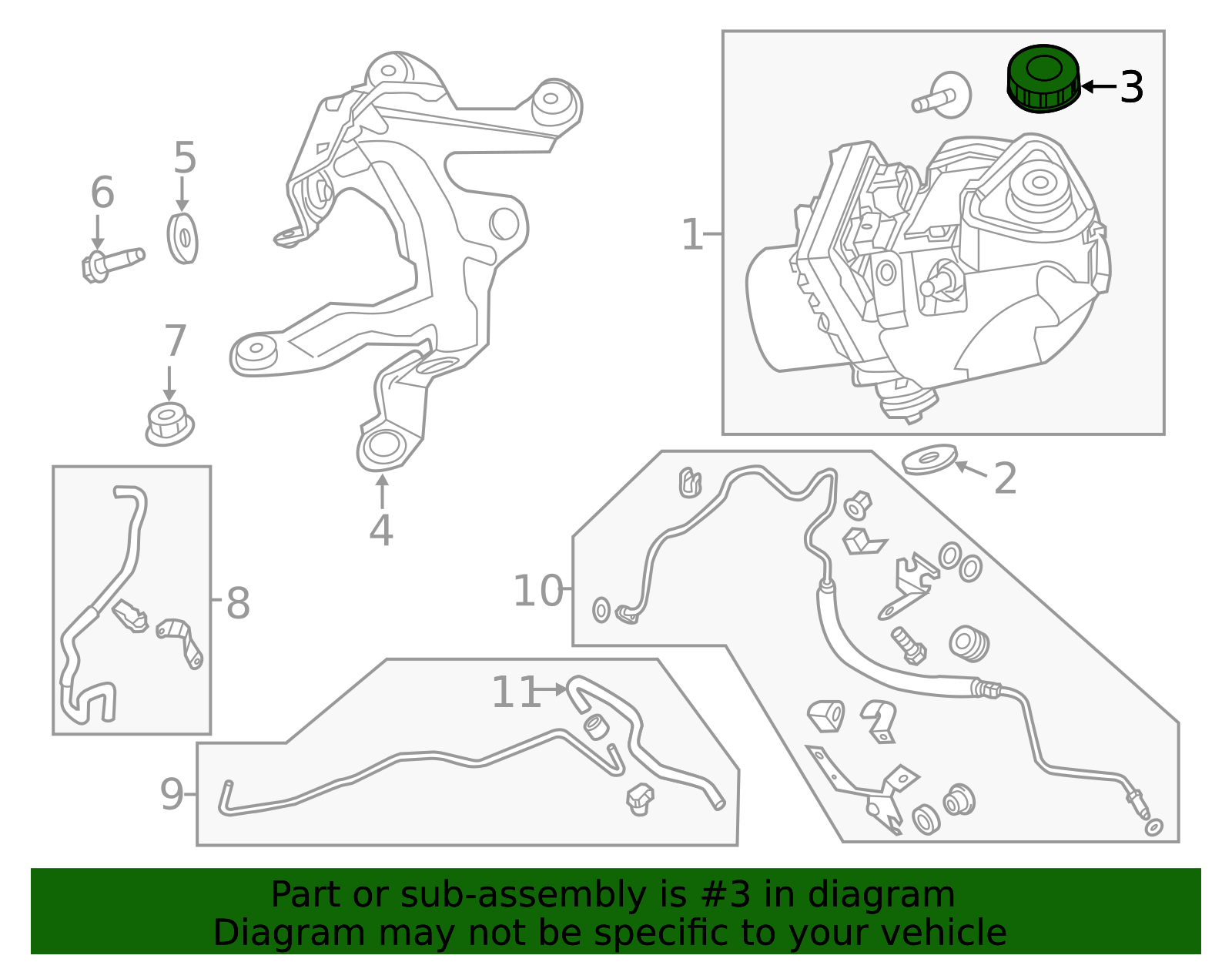 thumbnail image 2 of Genuine Nissan Infiniti Power Steering Pump Reservoir Cap 49181-AA000 (Used) 2 of 3