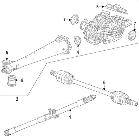 Propeller Shaft for 2019 Cadillac XT5 #0