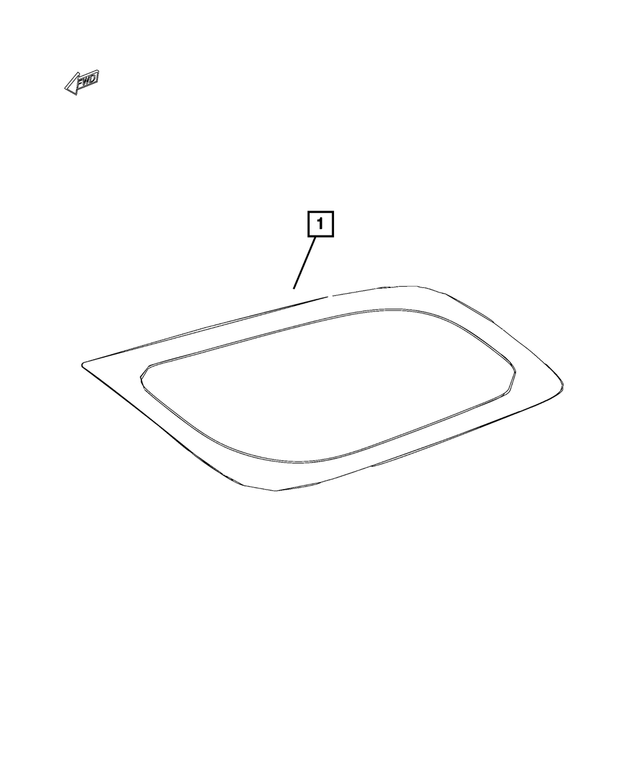 68092701AA - Glass: Quarter Window Glass, Left for Mopar Image