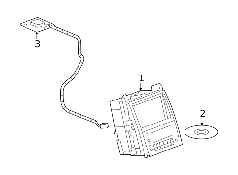 Navigation System Components for 2013 Cadillac Escalade EXT #0