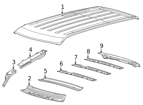Roof & Components for 2012 Ford Explorer #1