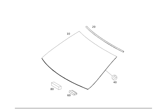 2046707800 - Window System: Windshield for Mercedes-Benz Image image