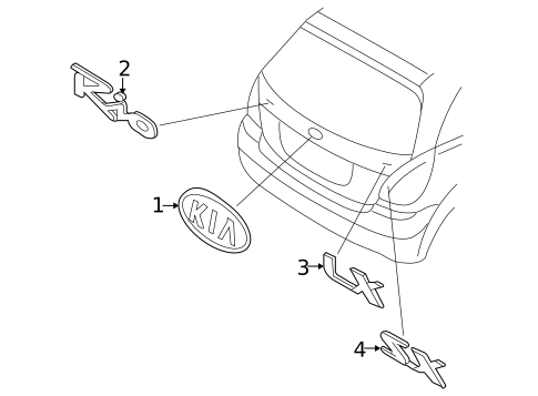 Exterior Trim - Trunk for 2009 Kia Rio #0