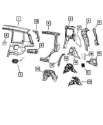 68571849AB - Body Sheet Metal Except Doors: Body Side Aperture Outer Panel, Left for Mopar Image