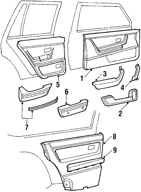 Interior Trim for 1985 Volkswagen Quantum #0