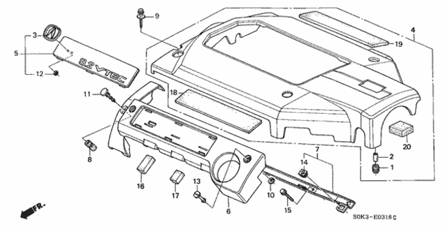 Intake Manifold Cover ('00-'03) for 2001 Acura TL #0