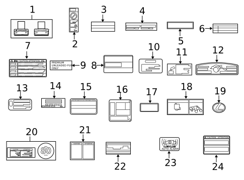 Labels for 2009 Lexus GS460 #0