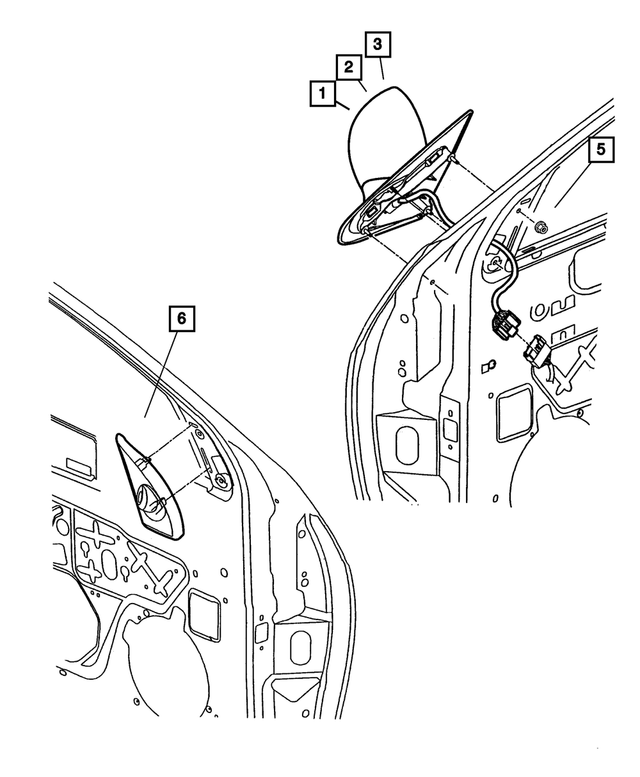4888782AO - : Outside Rearview Electric Foldaway Mirror for Mopar Image