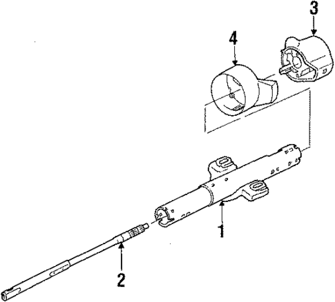 Steering Column Assembly for 1986 Pontiac Sunbird #1