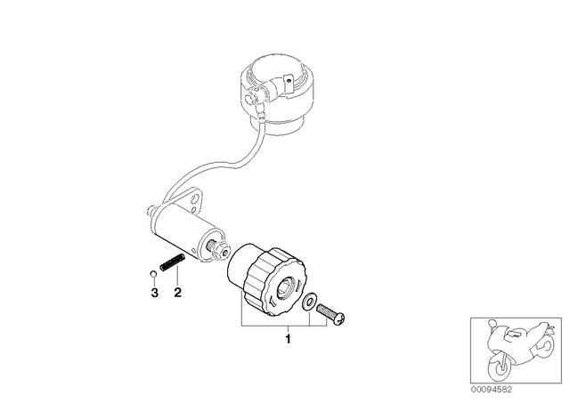 33532345489 - Rear Axle, Rear-Wheel Drive, Suspension: Handwheel for Spring Strut Adjustment -  for BMW-Motorrad Image