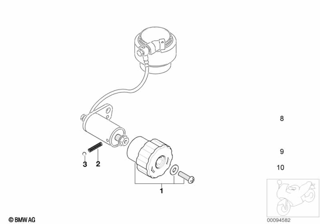 33532345489 - Rear Axle, Rear-Wheel Drive, Suspension: Handwheel for Spring Strut Adjustment -  for BMW-Motorrad Image