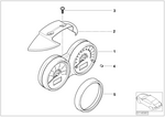 62116966500 - Instruments, Measuring Systems: Speedometer and Rev.Counter,Strng Column for Mini Image