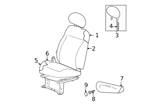 Front Seat Components for 2002 Chrysler PT Cruiser #0