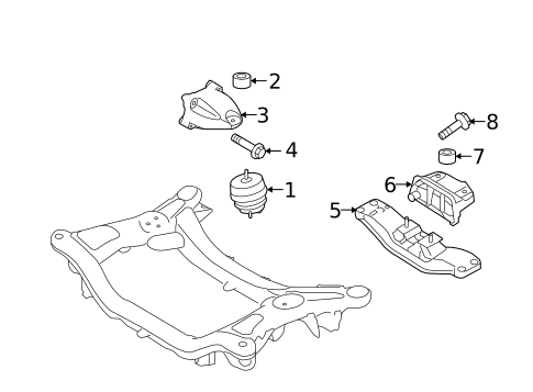 Engine & Trans Mounting for 2010 Hyundai Genesis Coupe #1