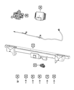 68592572AA - Frame, Bumper and Fascia: Trailer Hitch for Mopar Image