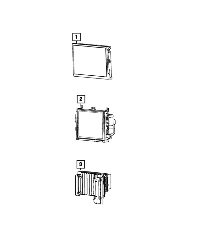 68433499AI - Electrical: Display W/o Bezel Center Stack for Mopar Image