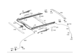 2047801629 - Sliding Sunroof: Sliding Sunroof Frame for Mercedes-Benz: C250, C300, C350 Image