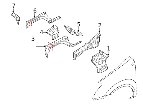 Structural Components & Rails for 2012 Nissan Rogue #0