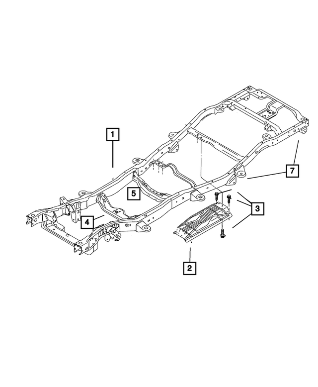 52021050AQ - Frames and Bumpers: Chassis Frame for Mopar Image image