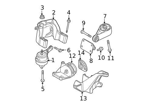 Engine & Trans Mounting for 2005 Mini Cooper #1