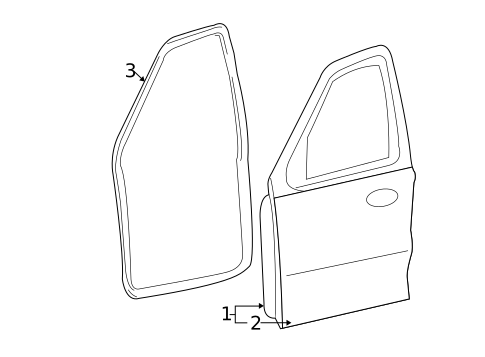 Door & Components for 2009 Mazda Tribute #1