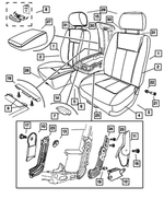 1BJ631D5AA - Interior Trim: Front Seat Back, Left for Mopar Image