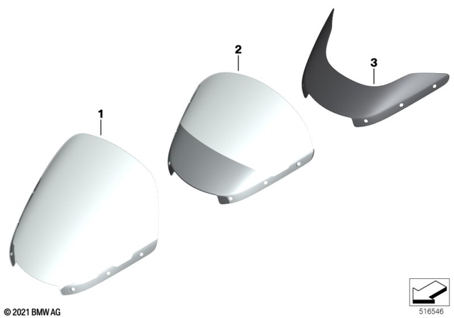 77339444313 - Ergonomics &amp; Comfort: Wind Deflector Masked for BMW-Motorrad Image