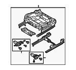 4K0881105H - Body: Cushion Frame for Audi: A6 allroad, A6 Quattro, A7 Sportback, e-tron Quattro, e-tron S, e-tron S Sportback, e-tron Sportback, Q8 e-tron, Q8 e-tron Sportback, RS6 Avant, RS7 Sportback, S6, S7 Sportback, SQ8 e-tron, SQ8 e-tron Sportback Image