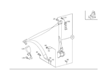 2108606885 - Driver Seat: Seat Belt for Mercedes-Benz Image