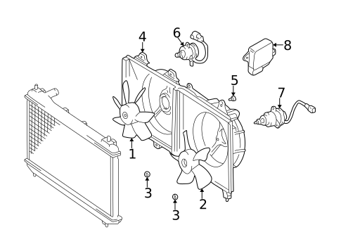 Cooling Fan for 2004 Mitsubishi Endeavor #0
