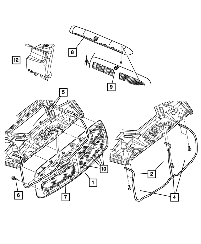 5JF051SPAB - Cooling: Radiator Grille for Mopar Image image