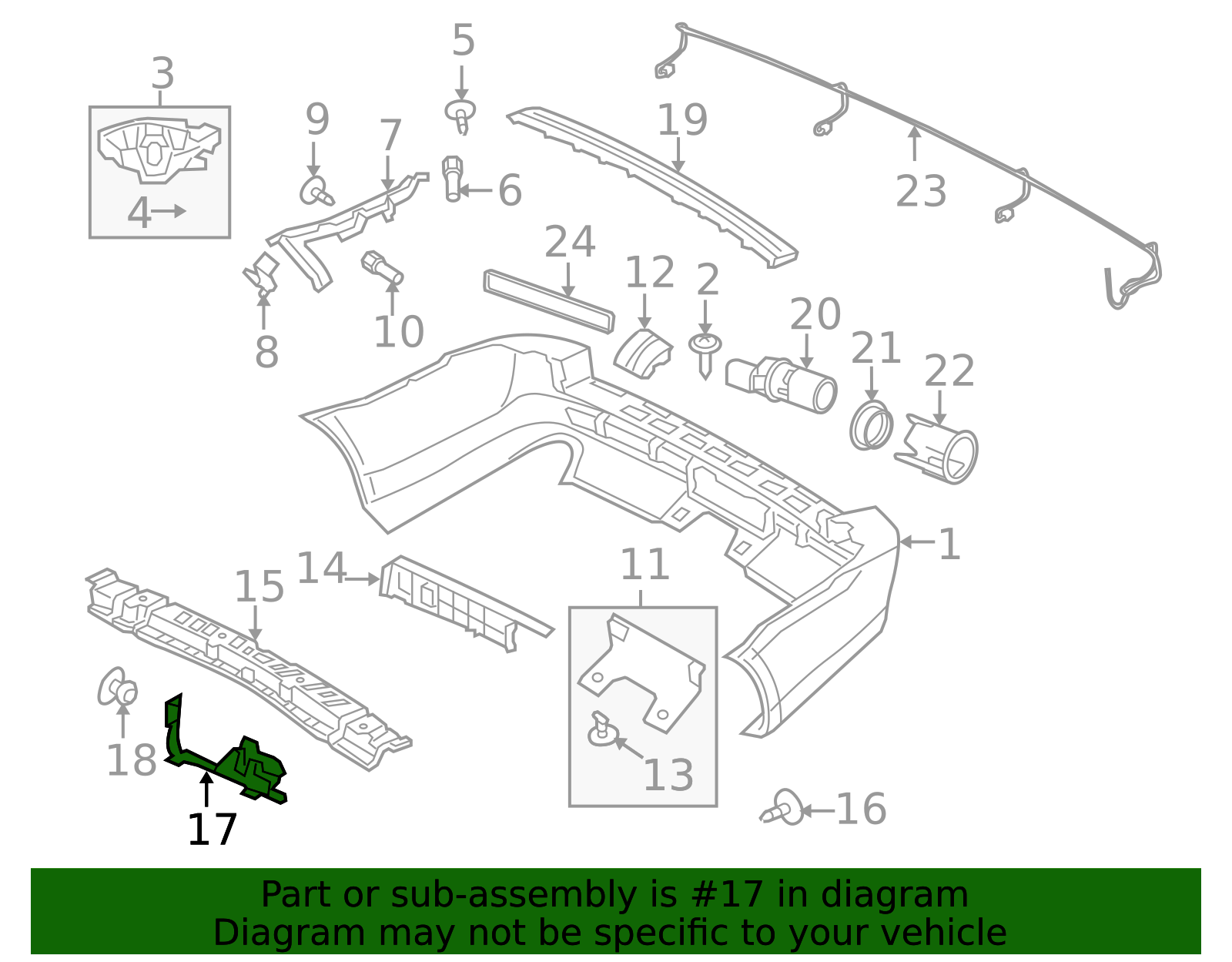 DQG000063 - Bumper Cover Bracket - 2005-2016 Land-Rover | Land Rover ...