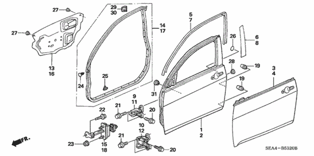 Front Door Panels for 2006 Acura TSX #0